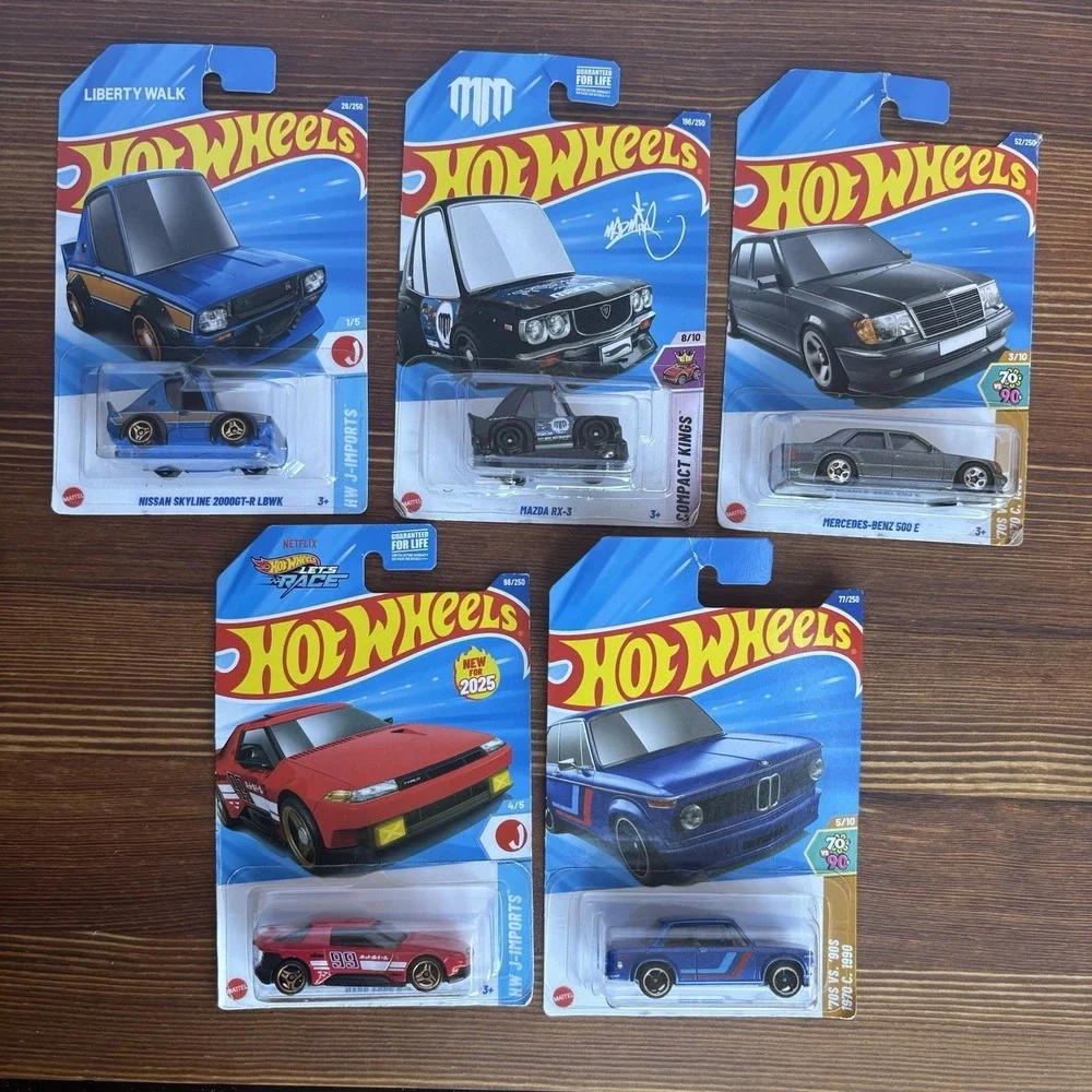 Hot Wheels Lot of 5 JDM & Euro Cars Skyline Hako‎ BMW Mercedes Mazda New Sealed